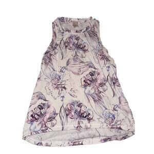 Calia By Carrie Underwood Everyday High Neck Muscle Tank Top Floral Small X9